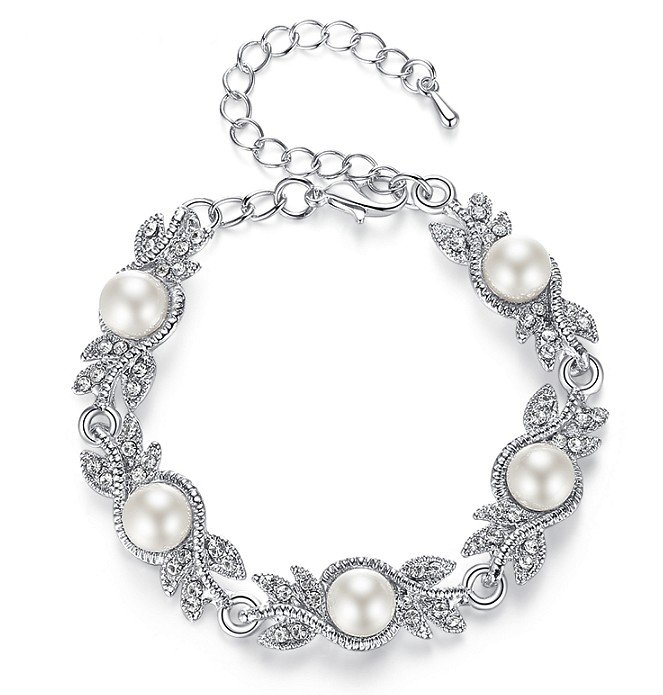 NÁRAMOK ECRU PEARL SVADBA 17 16 LISTOV STRIEBORNÁ