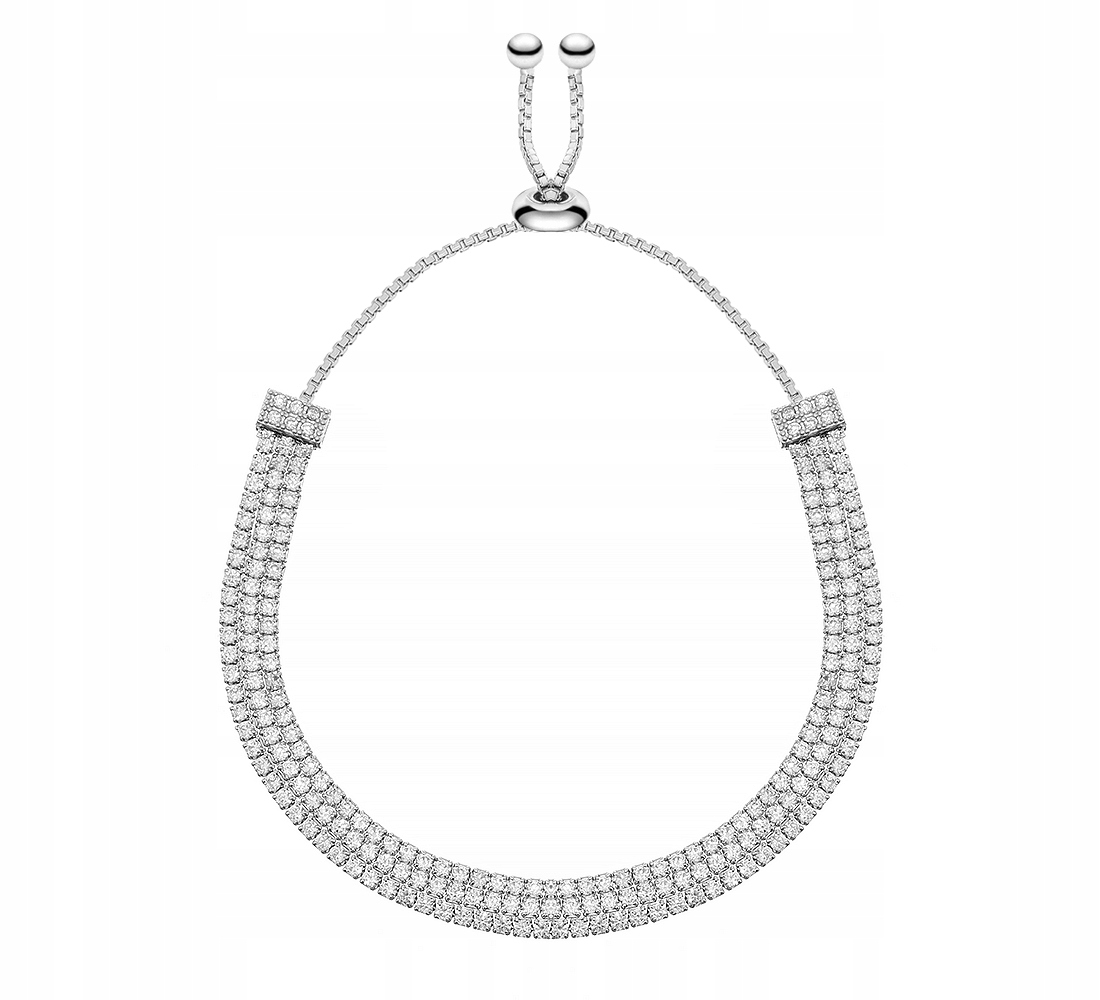 Strieborný náramok 925 Diamanty Gravírovanie