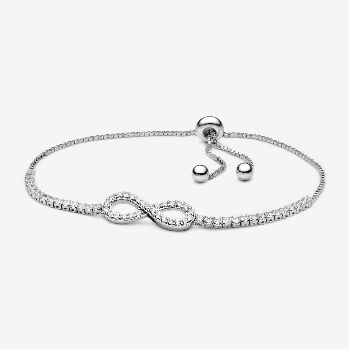 Strieborný náramok 925 nekonečné diamanty