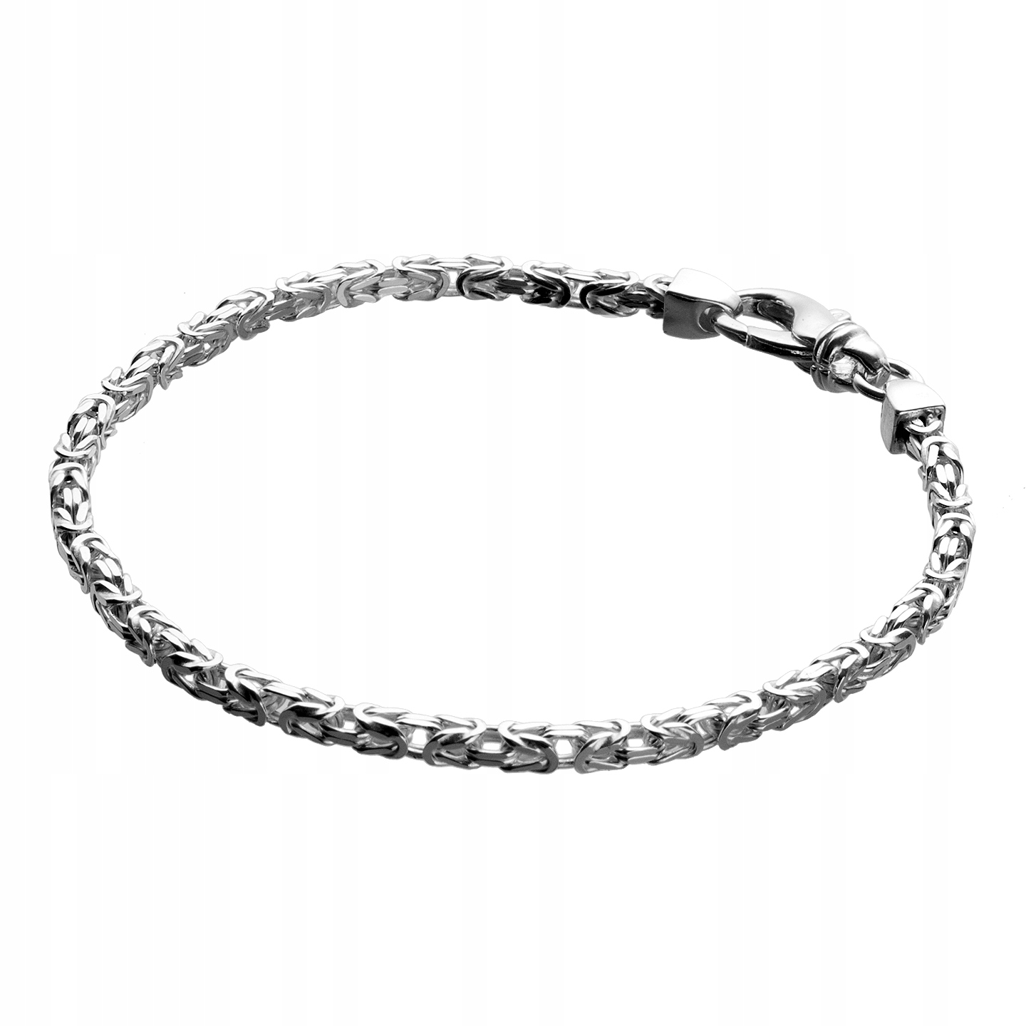 Strieborný kráľovský náramok 2,5 mm 22 cm