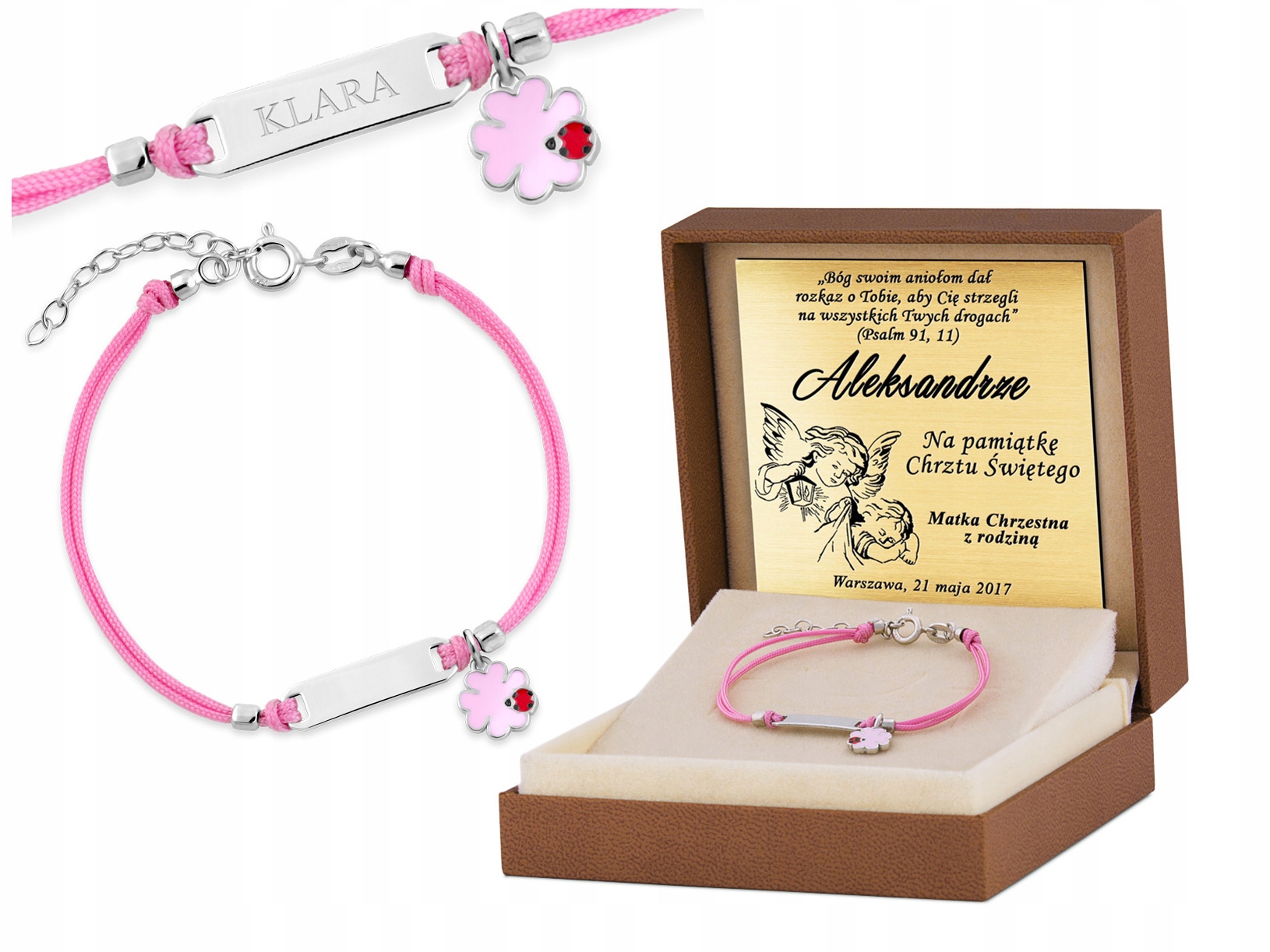 BRACELET SILVER925 CLOVER ID ENGRAVNÉ YB204