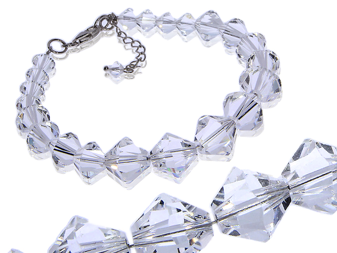 NÁRAMOK STRIEBORNÝ SWAROVSKI CRYSTALS LgSB593