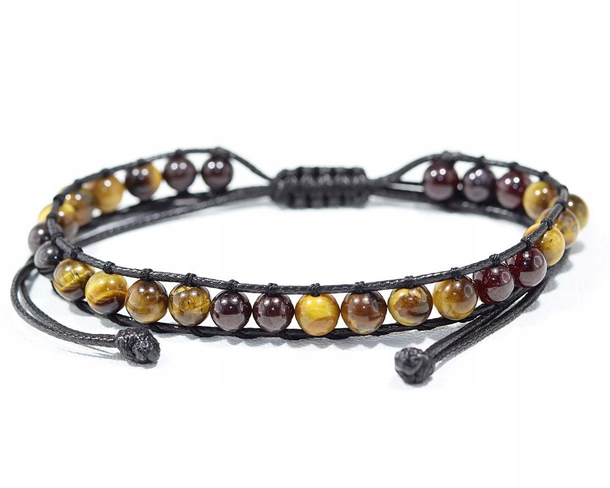Náramok šití Shooter Navy Blue Tiger Eye Aggl