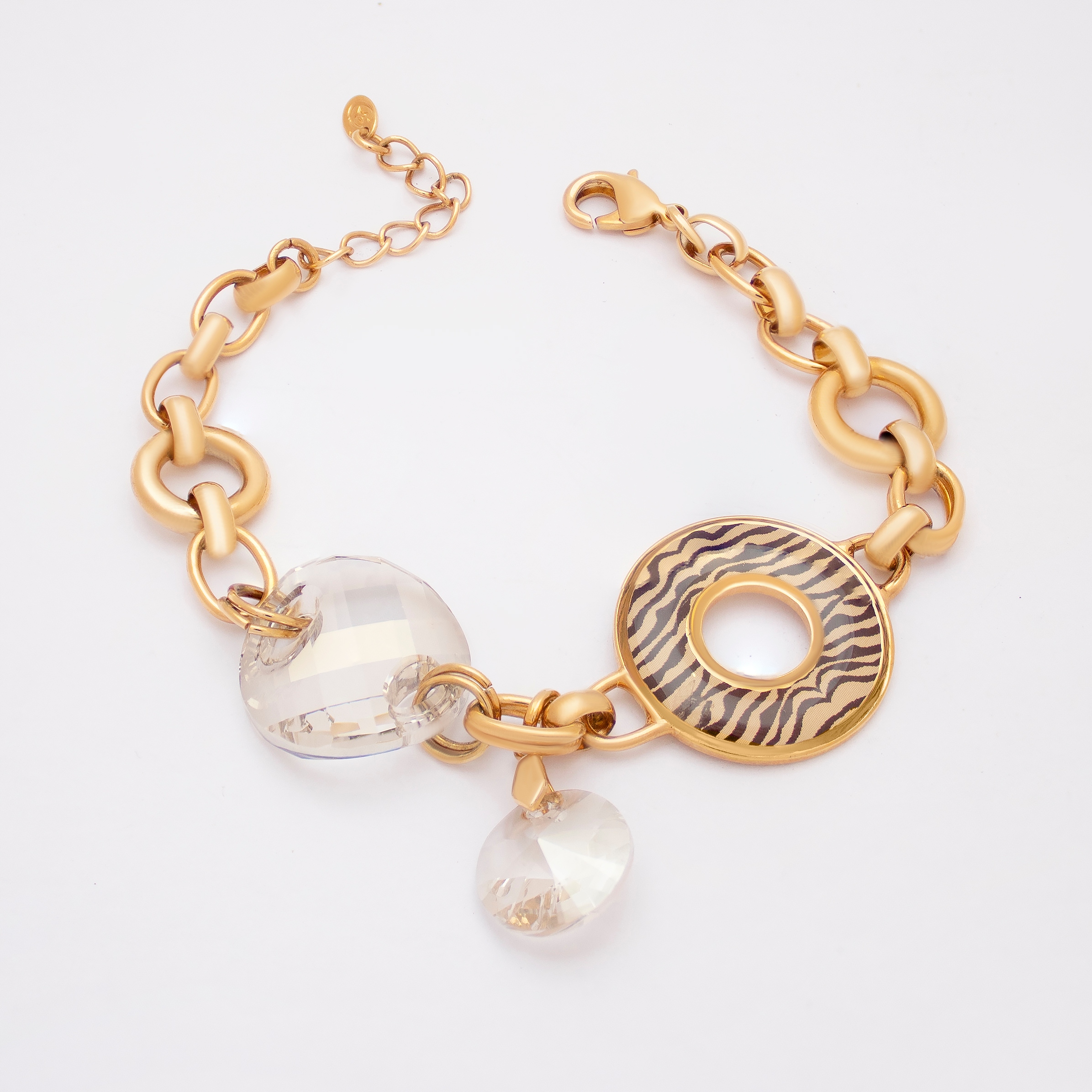 ZLATÝ VINTAGE NÁRAMOK SWAROVSKI HUSTÝ TIGER