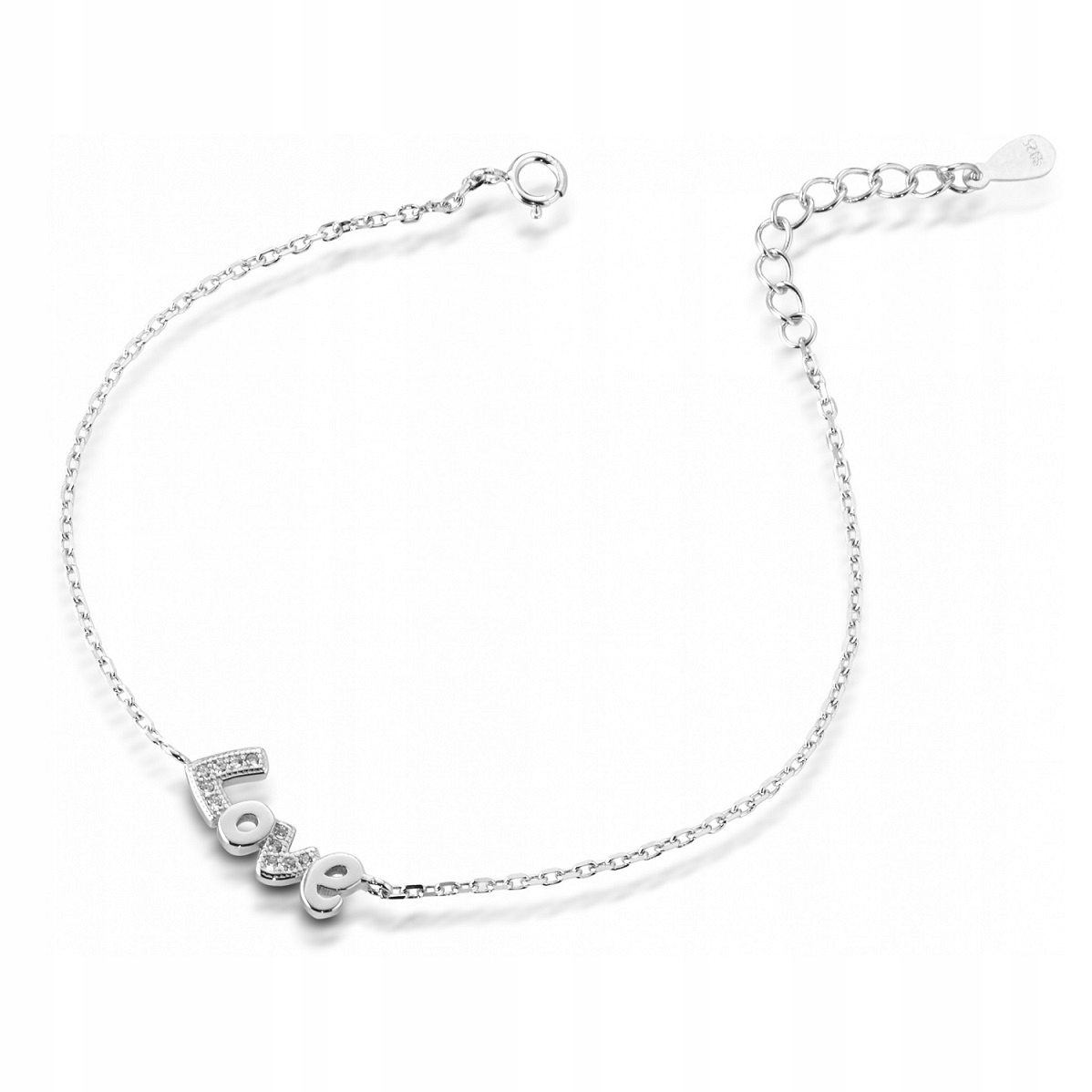 NÁRAMOK 925 SILVER ZIRCONIA S LÁSKOU SPRÁVY