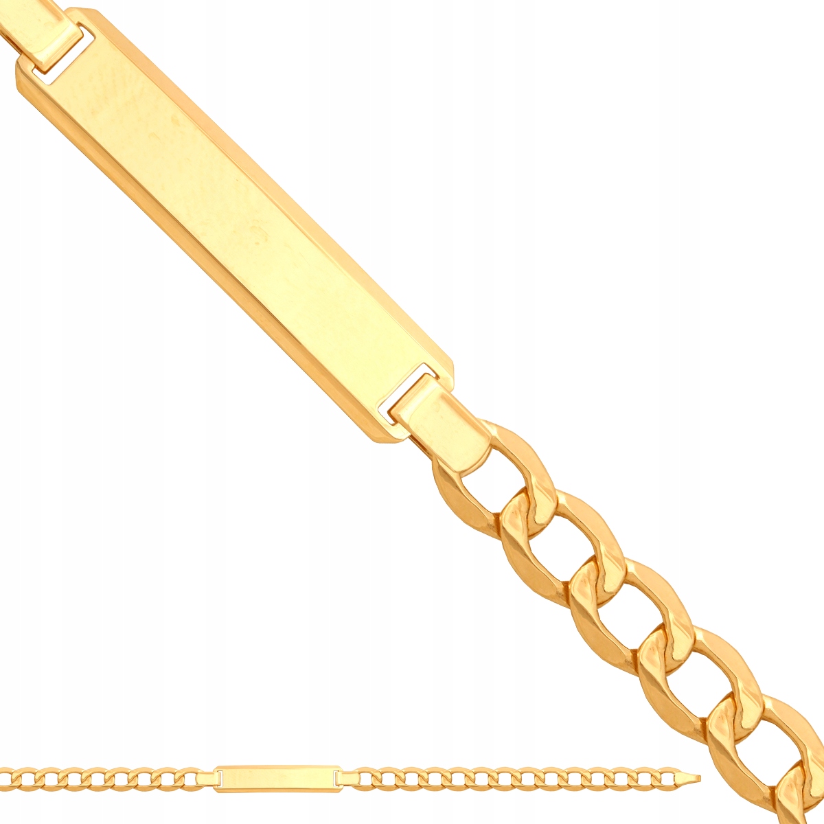Zlatý náramok 585 Pattorka s listom 22 cm
