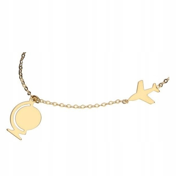 Gold Bracelet 333 Globe Gravírovanie