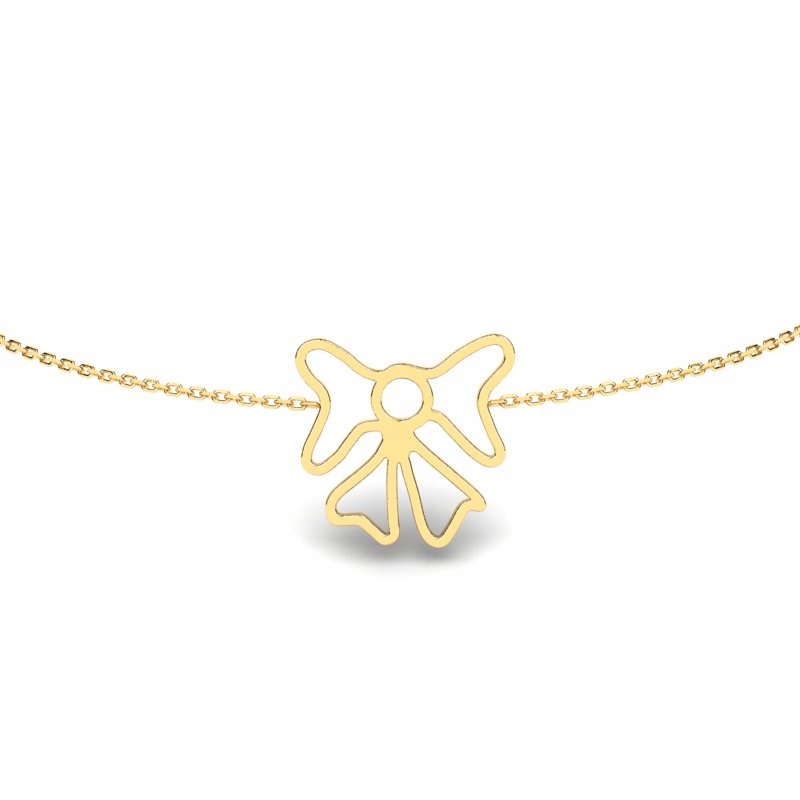 14KR ZLATÝ GLOSSY BOW NÁRAMOK