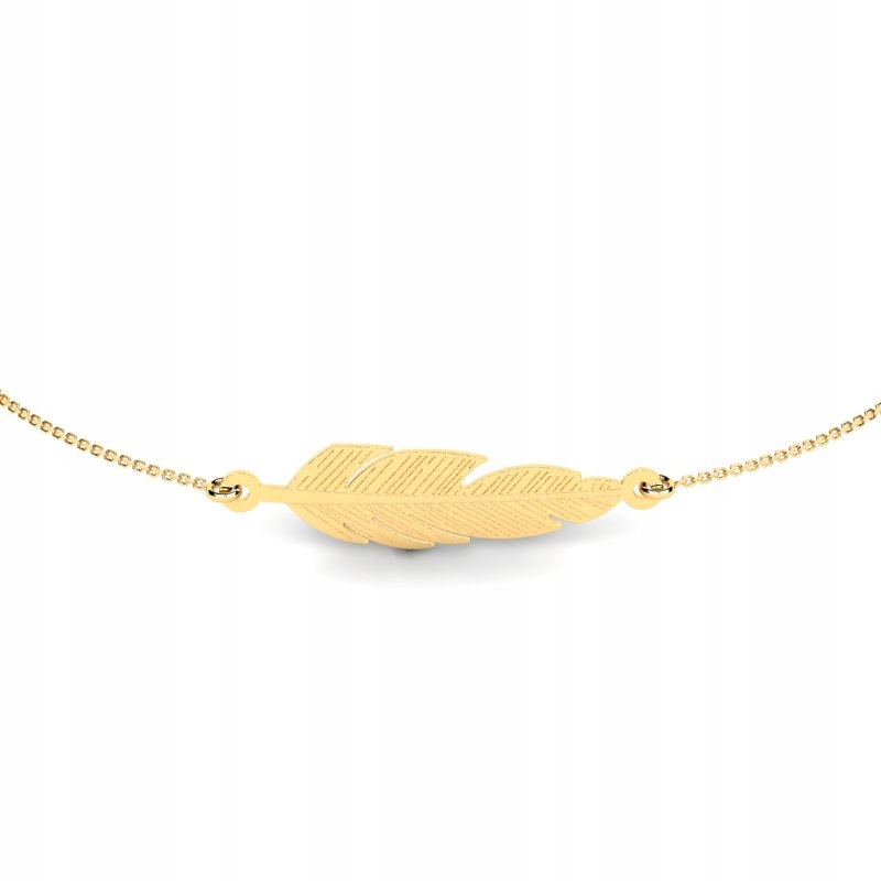 14KR ZLATÝ NÁRAMOK GLOSSY FEATHER
