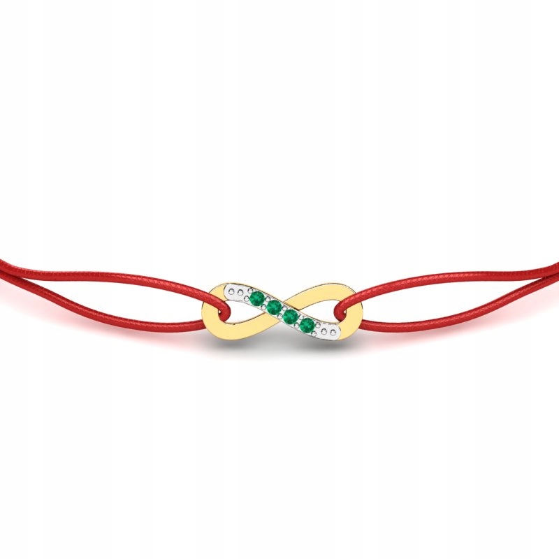 ZLATÝ INFINITNÝ NÁRAMOK PRÍRODNÝ EMERALD