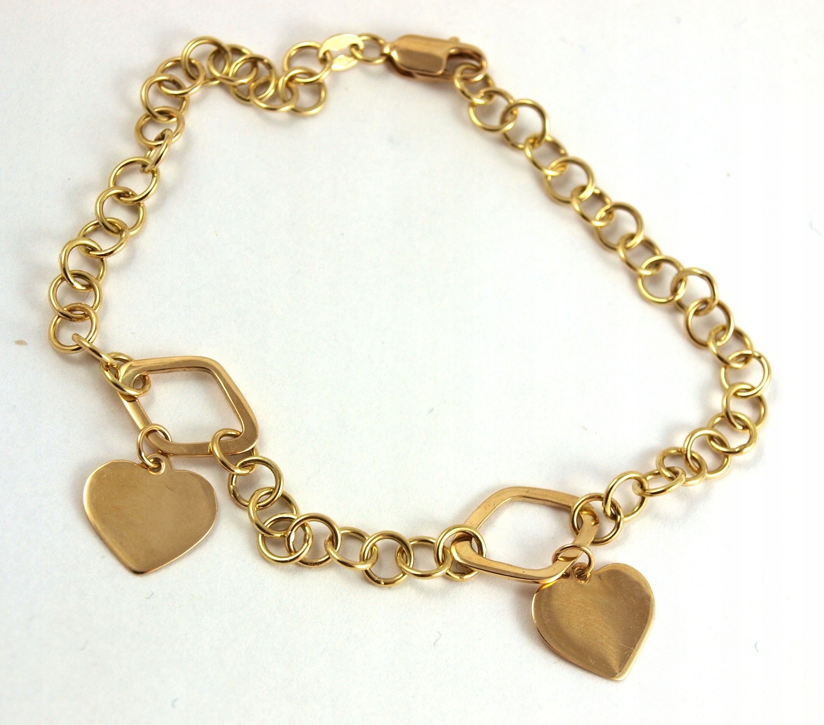 Golden Heart Náramok sŕdc zlato 585