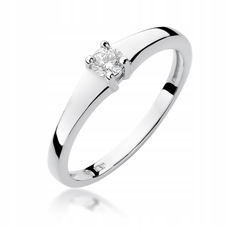 Diamant zásnubného prsteňa bieleho zlata 0,15Ct