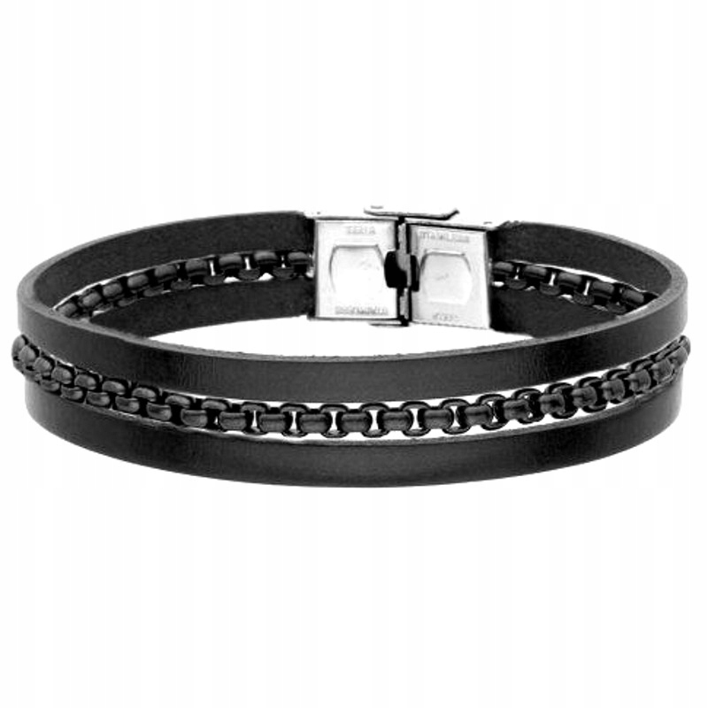 Pánsky náramok Manoki šperky Black Leather