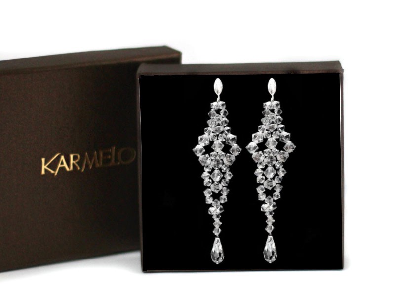 Šperky kryštály Swarovski Náušnice 10cm KR50