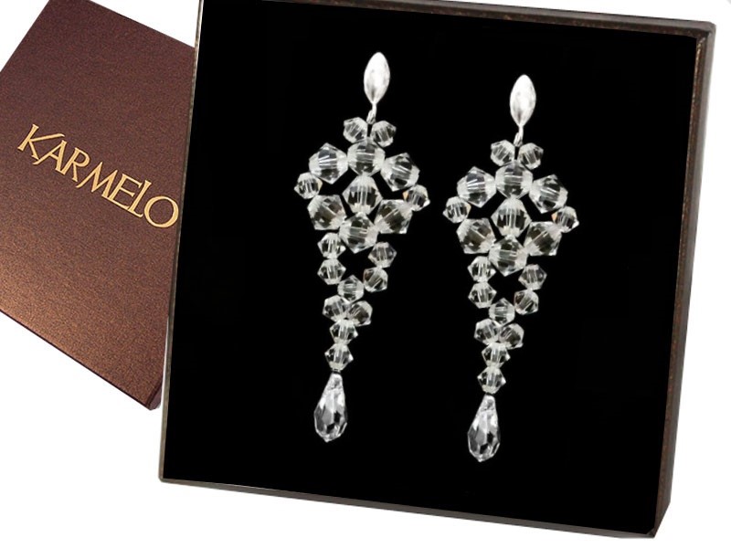 Šperky kryštály Swarovski Náušnice 6cm KR50
