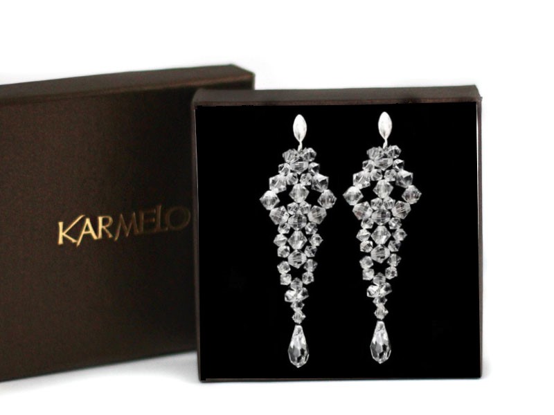 Šperky kryštály Swarovski Náušnice 8cm KR50