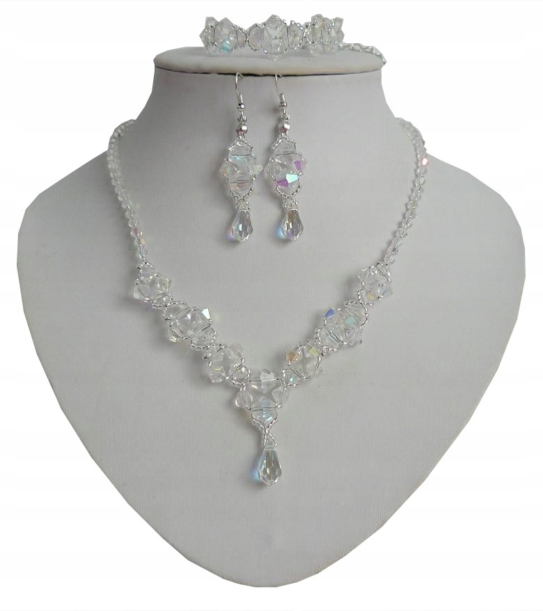 Sada svadobných šperkov Swarovski crystal AB svadba