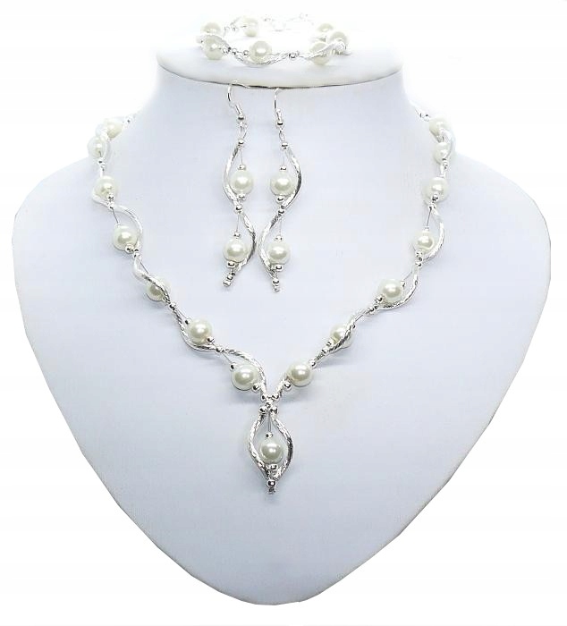 Svadobné šperky sada Pearl Ecru Wedding
