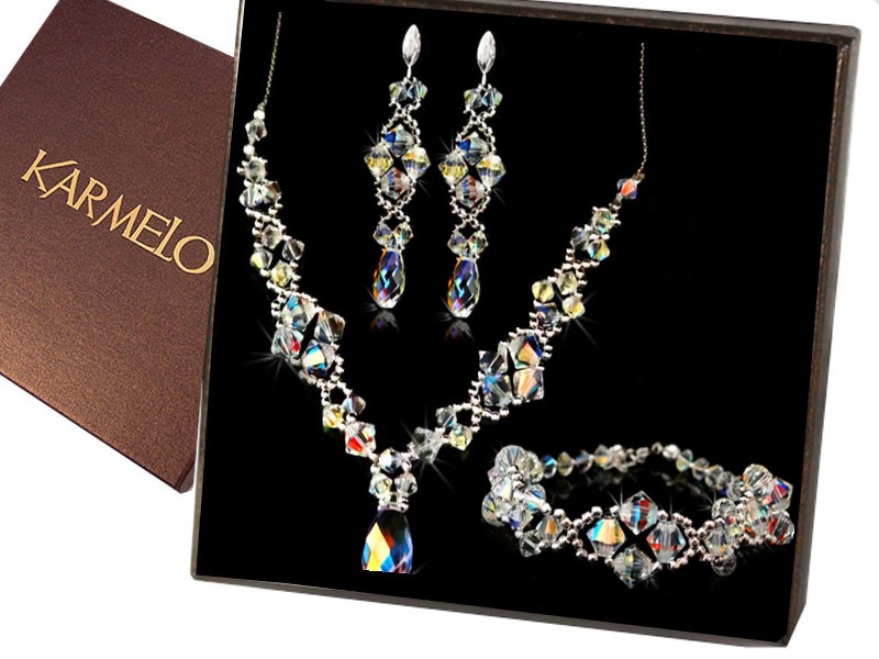 Kryštály svadobných šperkov Swarovski KP17 colorAB