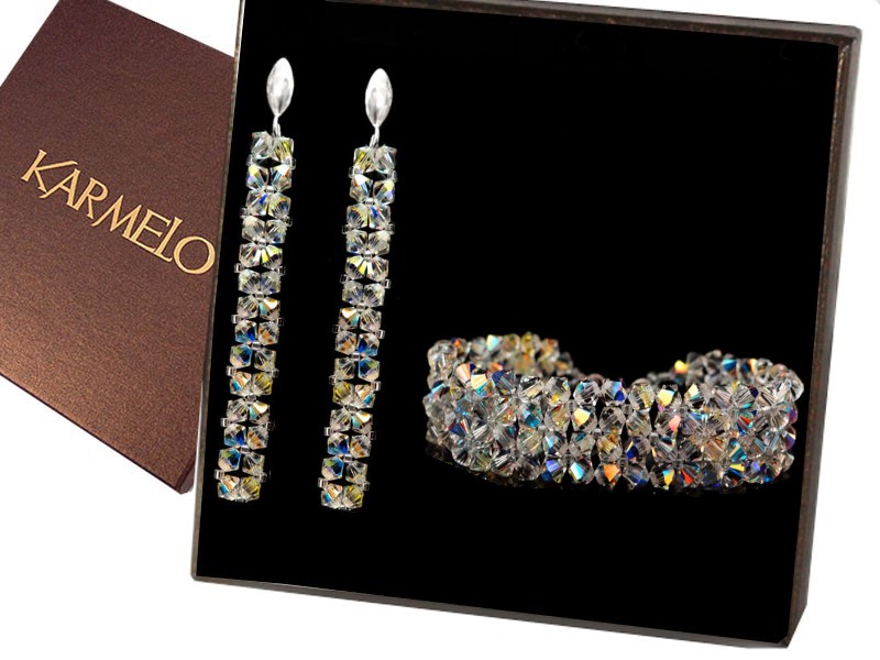 Kryštály svadobných šperkov Swarovski KP52 AB