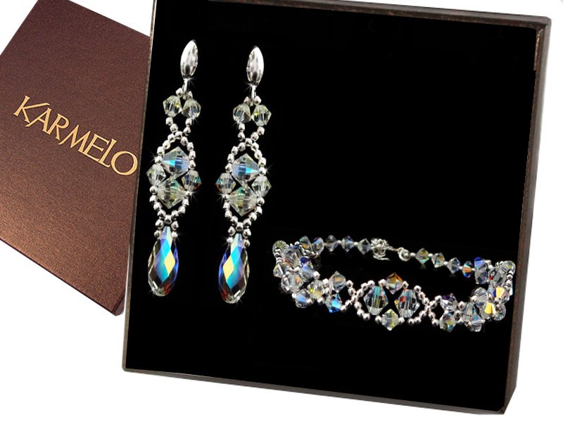 Kryštály svadobných šperkov Swarovski KP53 AB