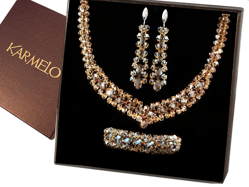 Kryštály svadobných šperkov Swarovski KP9