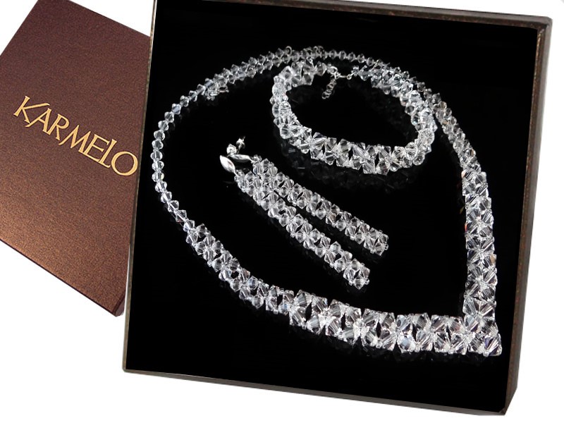 Kryštály svadobných šperkov od Swarovski KP40