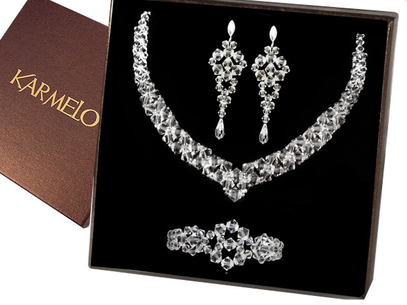 Kryštály svadobných šperkov od Swarovski KP401