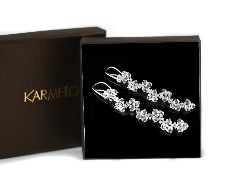 Svadobné šperky Swarovski kryštály Náušnice KL18