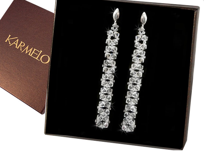 Svadobné šperky Swarovski kryštály Náušnice KR41
