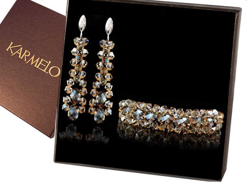 Svadobné šperky Swarovski kryštály KP43 zlaté