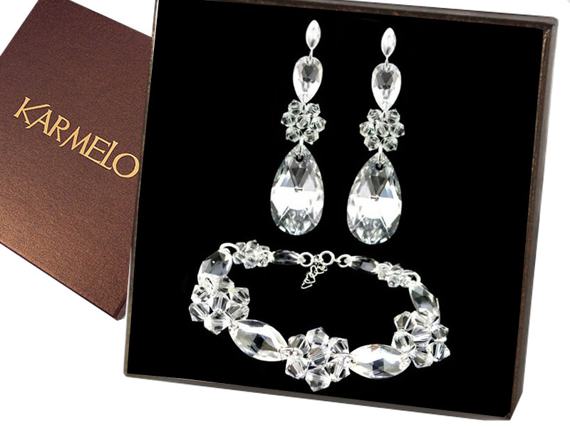 Svadobné šperky s kryštálmi Swarovski KP129