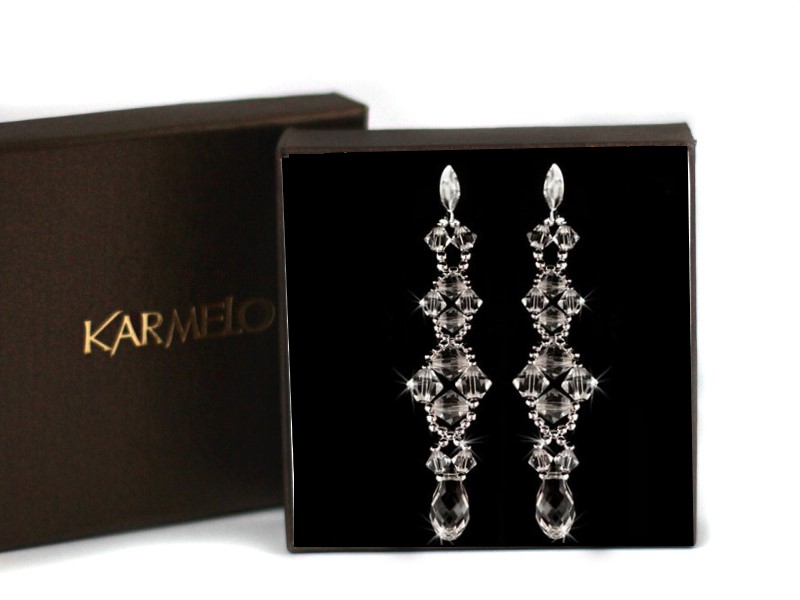 Svadobné šperky s kryštálmi Swarovski náušnice