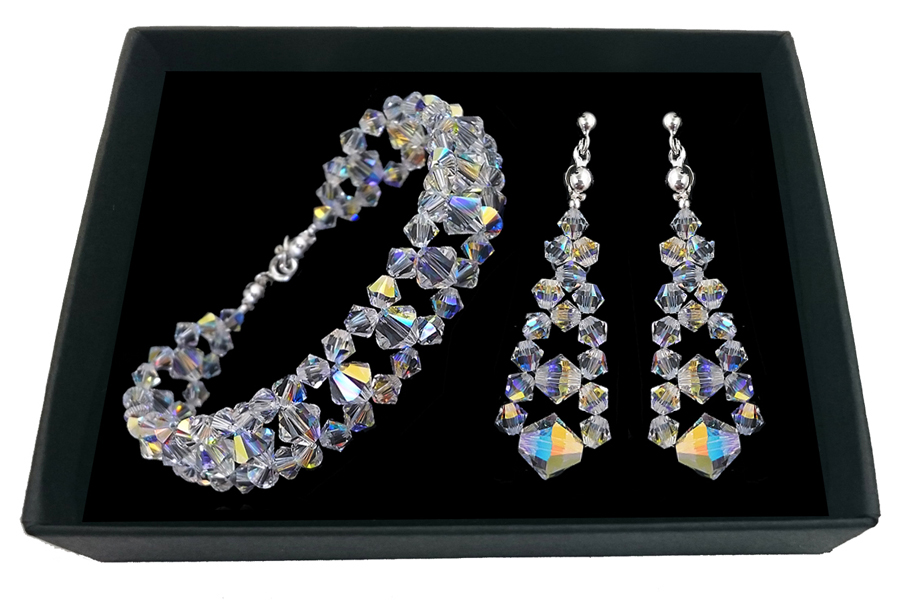 Svadobné šperky vyrobené z kryštálov SWAROVSKI 1974