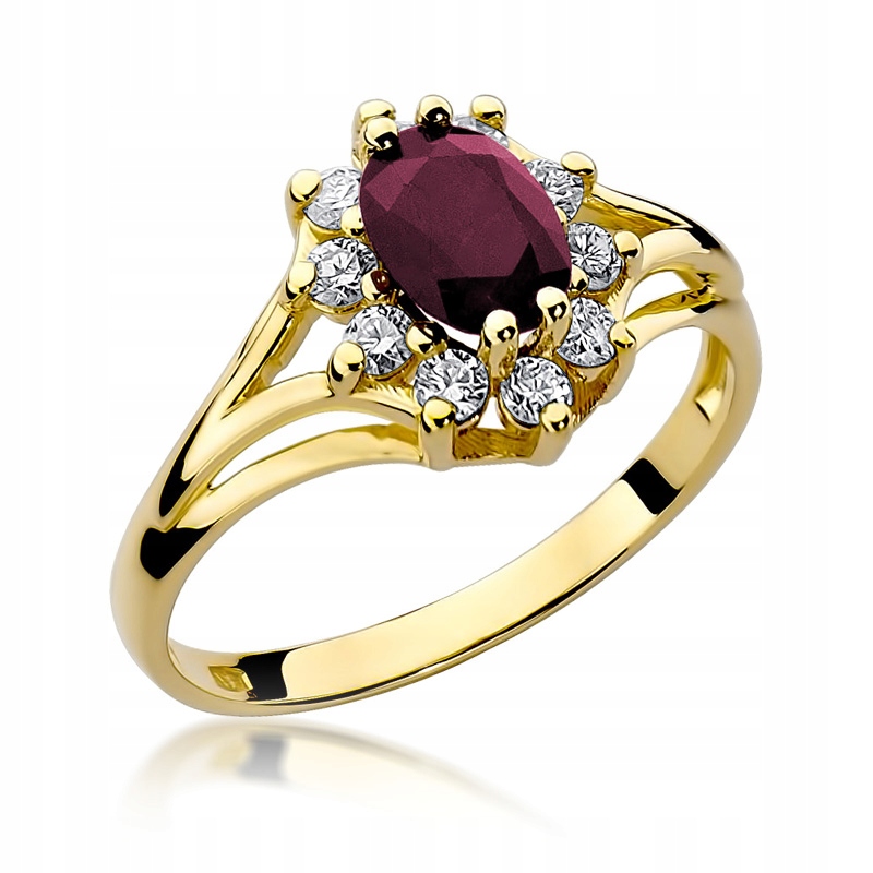 Bohatý prsteň Ruby Diamonds gravírovaný ZDARMA