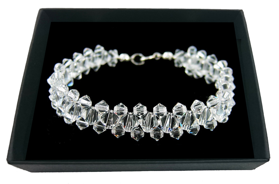 SVADOBNÝ náramok SWAROVSKI kryštály 1696