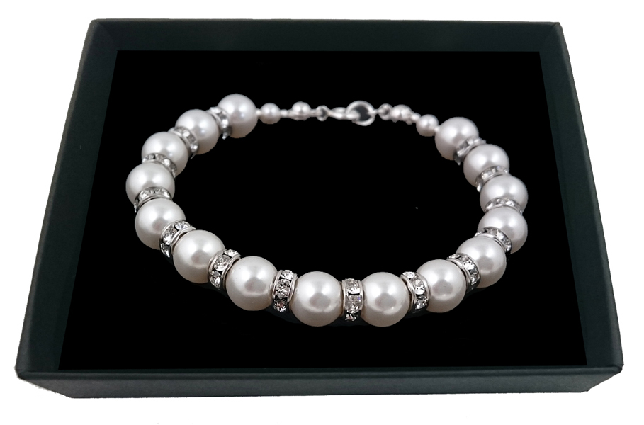 SVADOBNÝ náramok s perlami SWAROVSKI 449