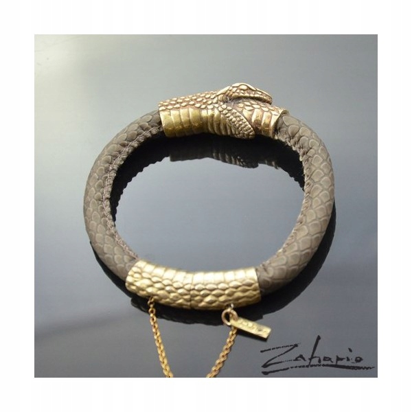 Náramok hadica uroboros bronz Zahario