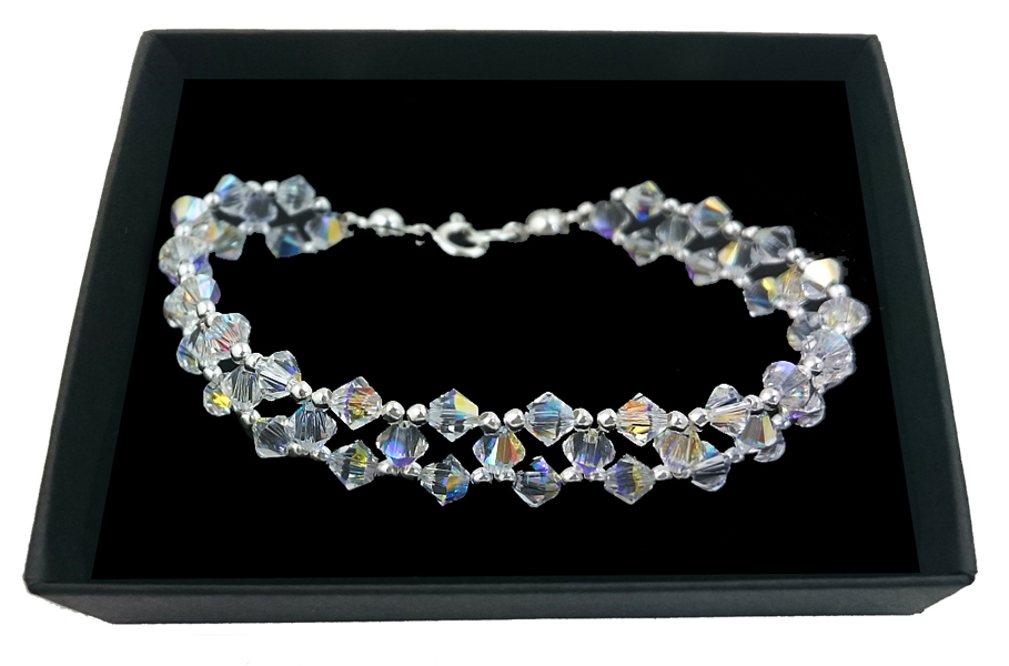 Svadobný náramok vyrobený z kryštálov SWAROVSKI 793