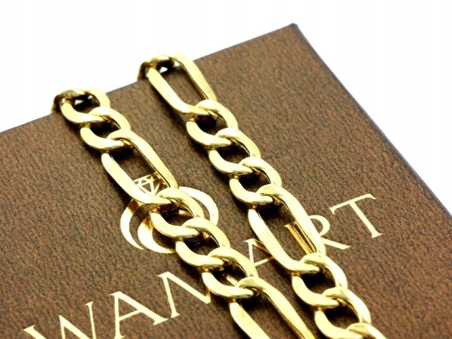 Náramok 20,5 cm figaro 4,2 mm zlato 585 ct