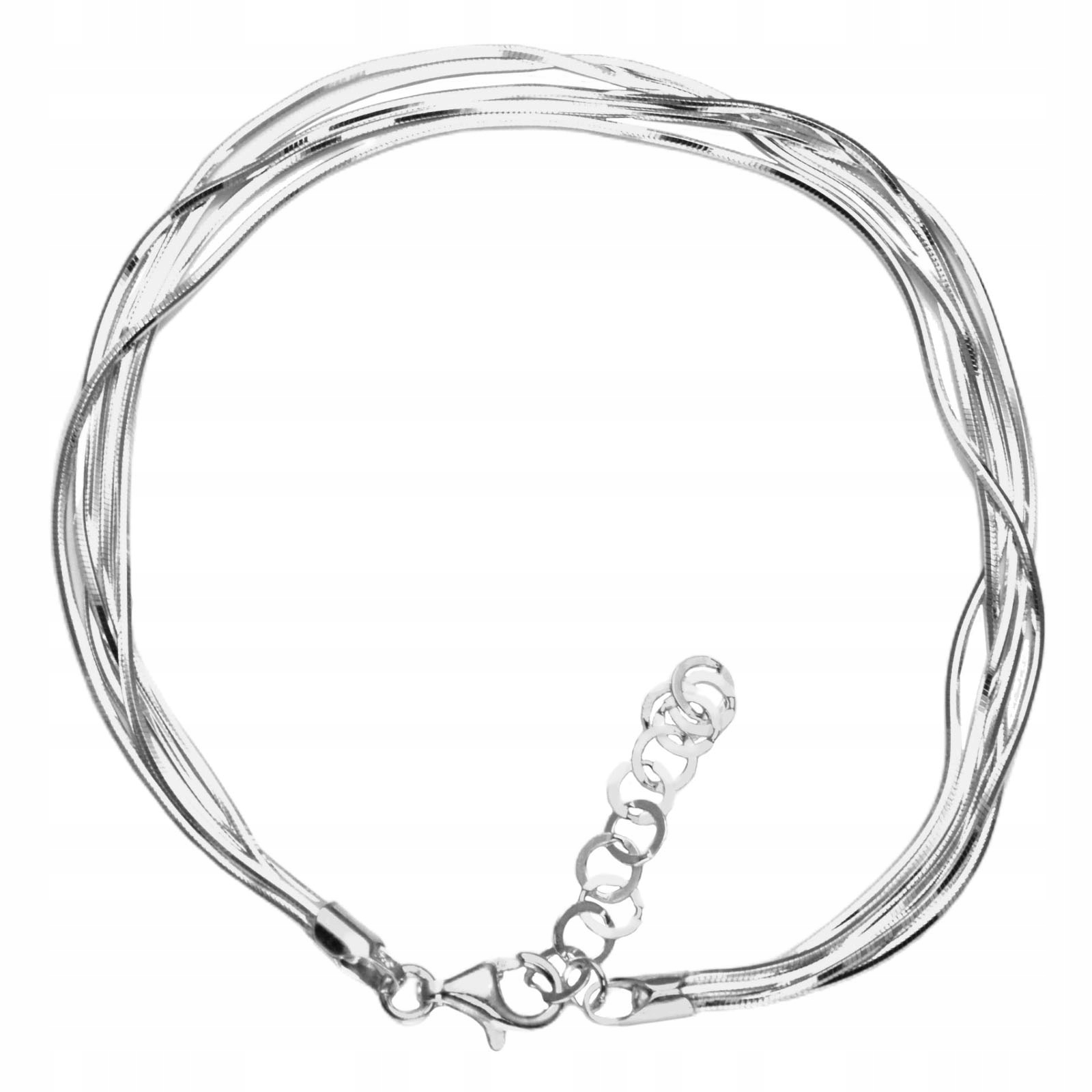 Náramok 5 żMijek 18cm+4cm Silver 925
