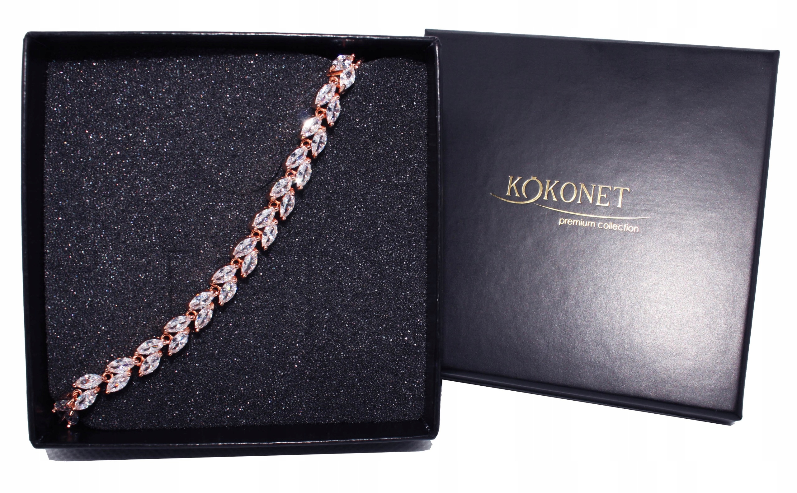 Zlatý náramok ROSE GOLD Krásne svadobné LISTY