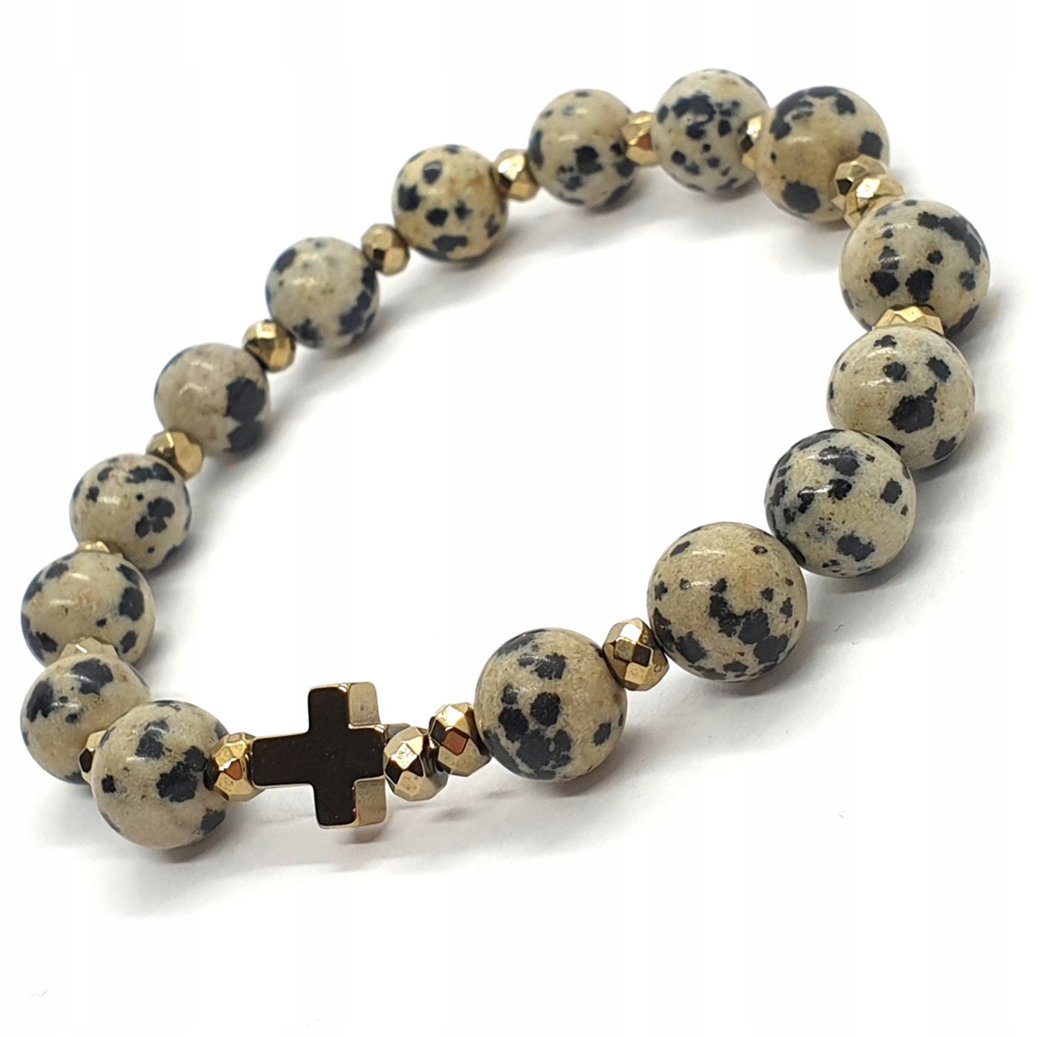 Náramok na ruku na ruku Jaspis dalmatian