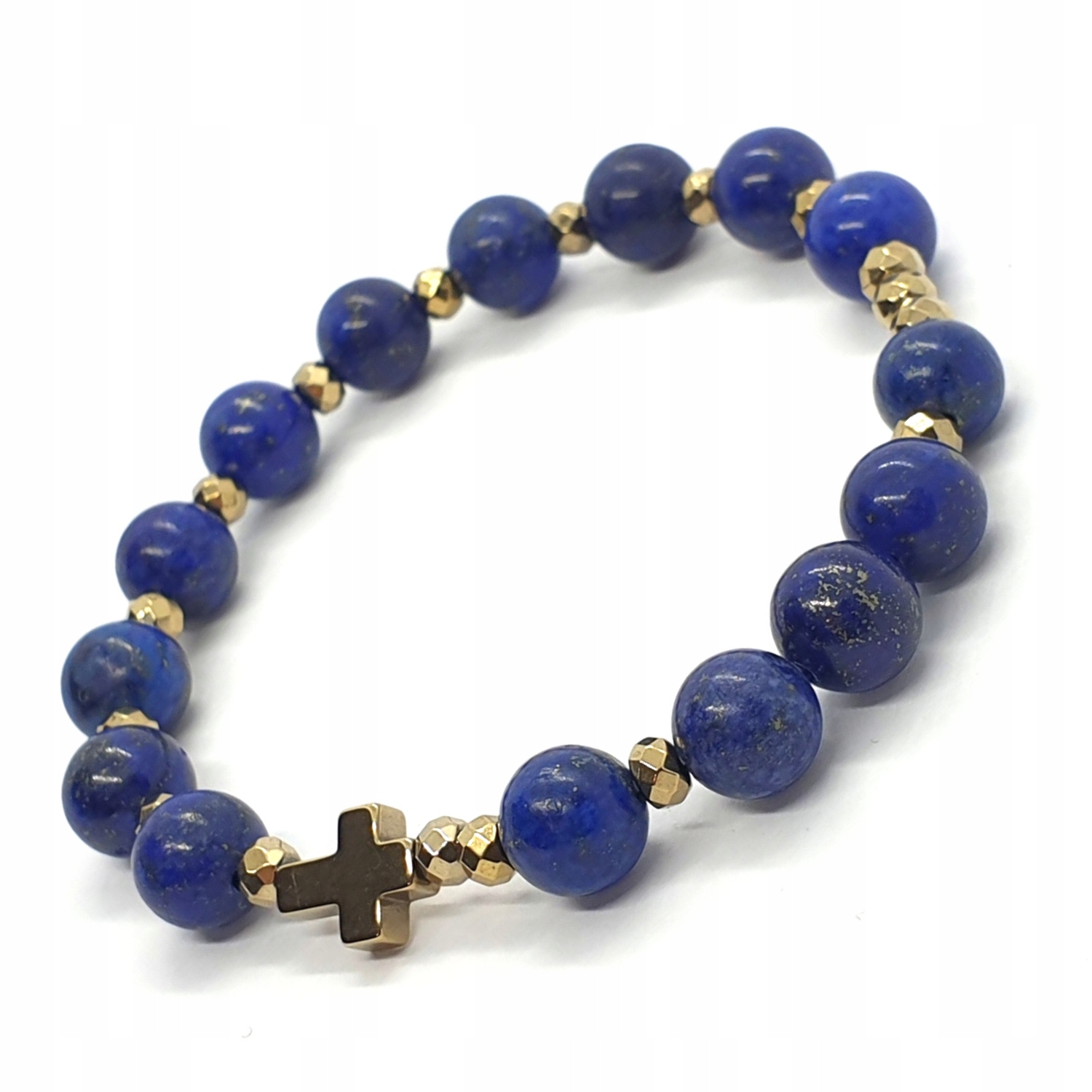 Lapis lazuli ružený náramok