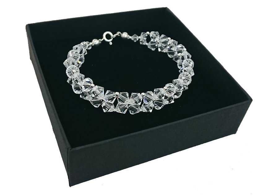SVADOBNÝ náramok s kryštálmi SWAROVSKI 804