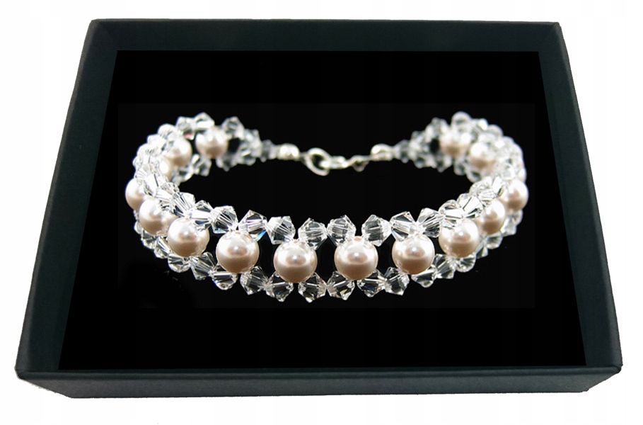 SVADOBNÝ náramok vyrobený z kryštálov SWAROVSKI 1683
