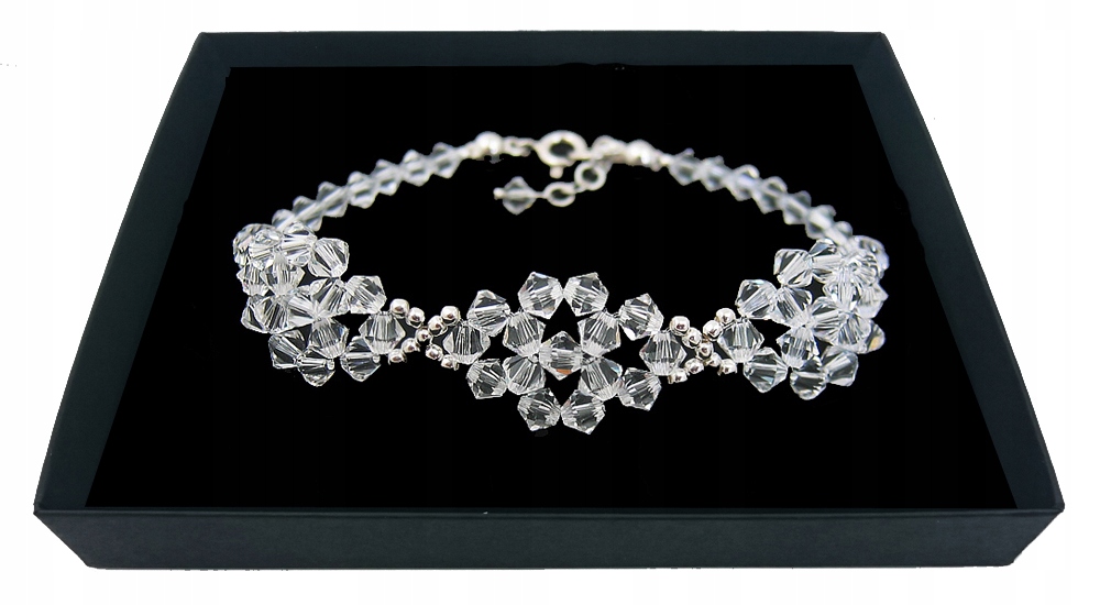 SVADOBNÝ náramok vyrobený z krištáľov SWAROVSKI 1842