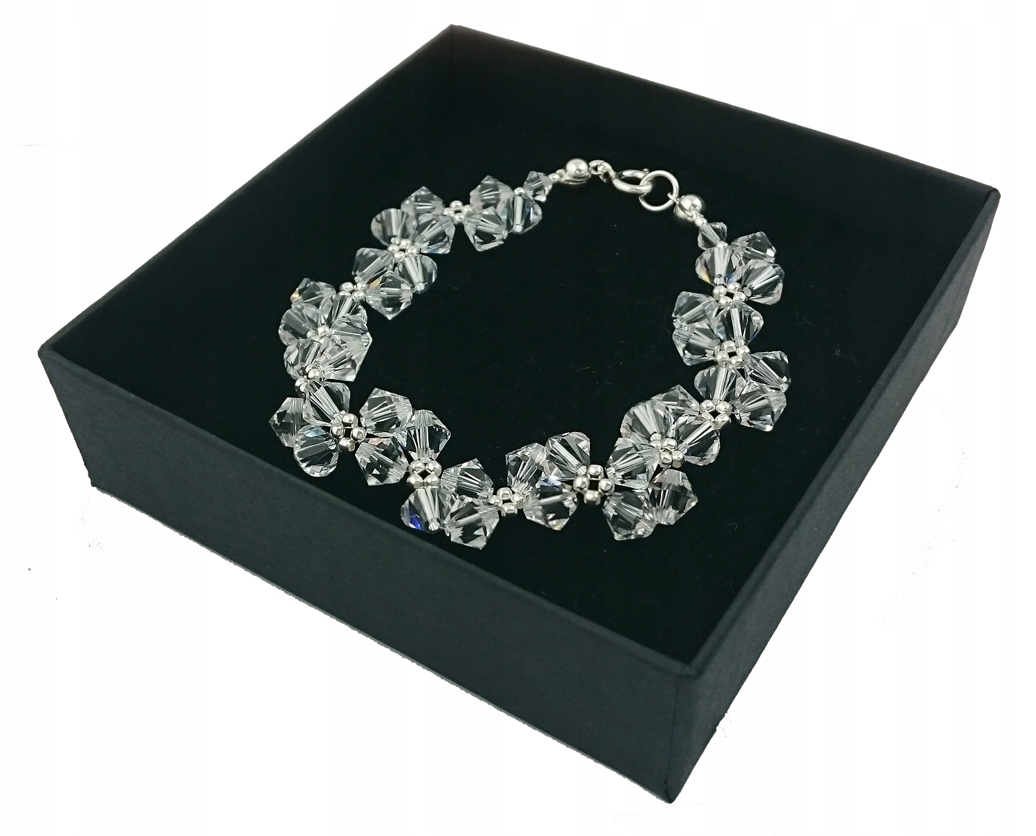 SVADOBNÝ náramok s kryštálmi SWAROVSKI 768