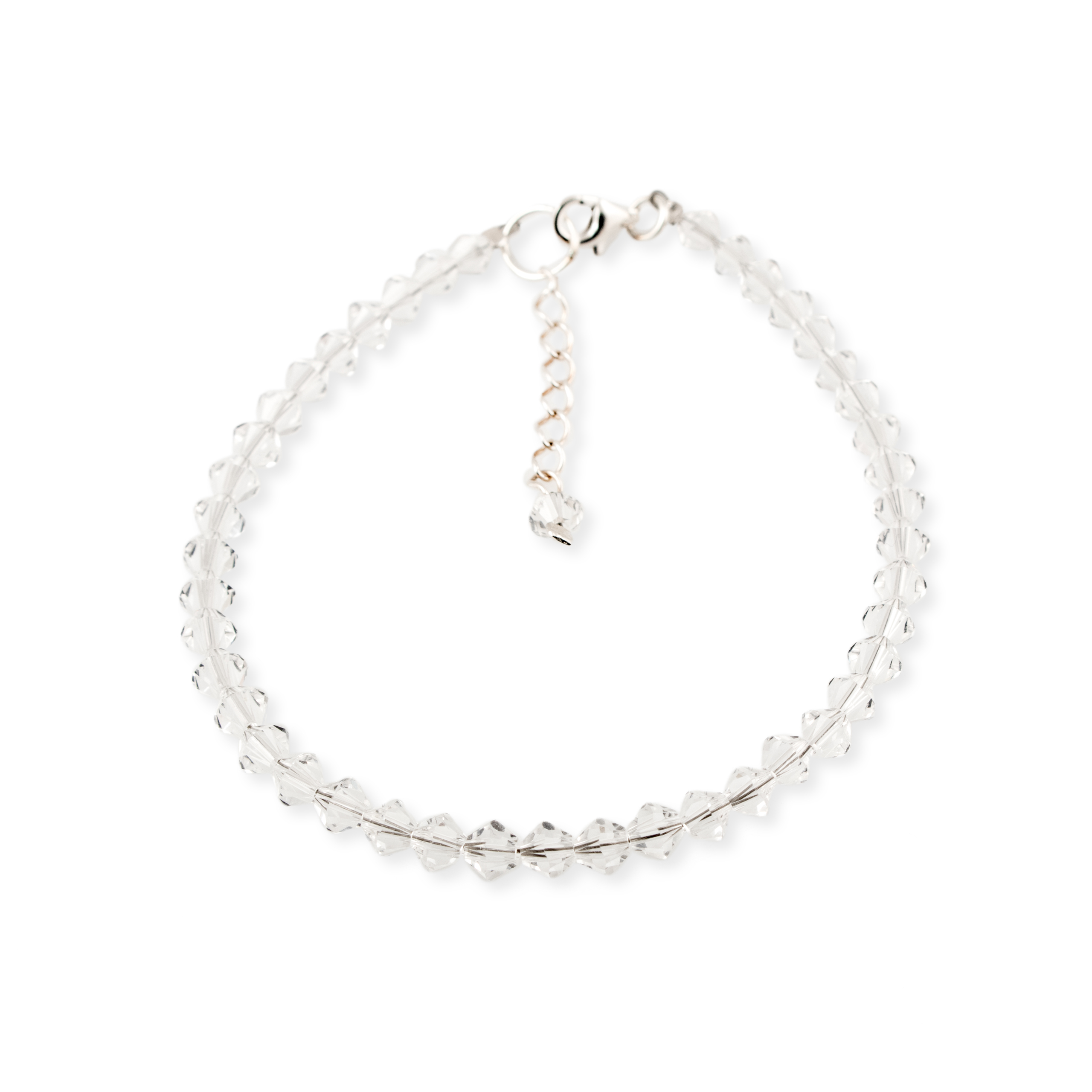 Swarovski náramok s jemnými striebornými kryštálmi