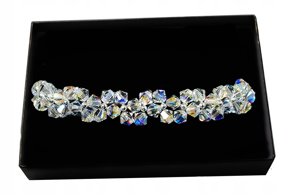 Náramok SWAROVSKI strieborný Crystal AB BR62 svadba